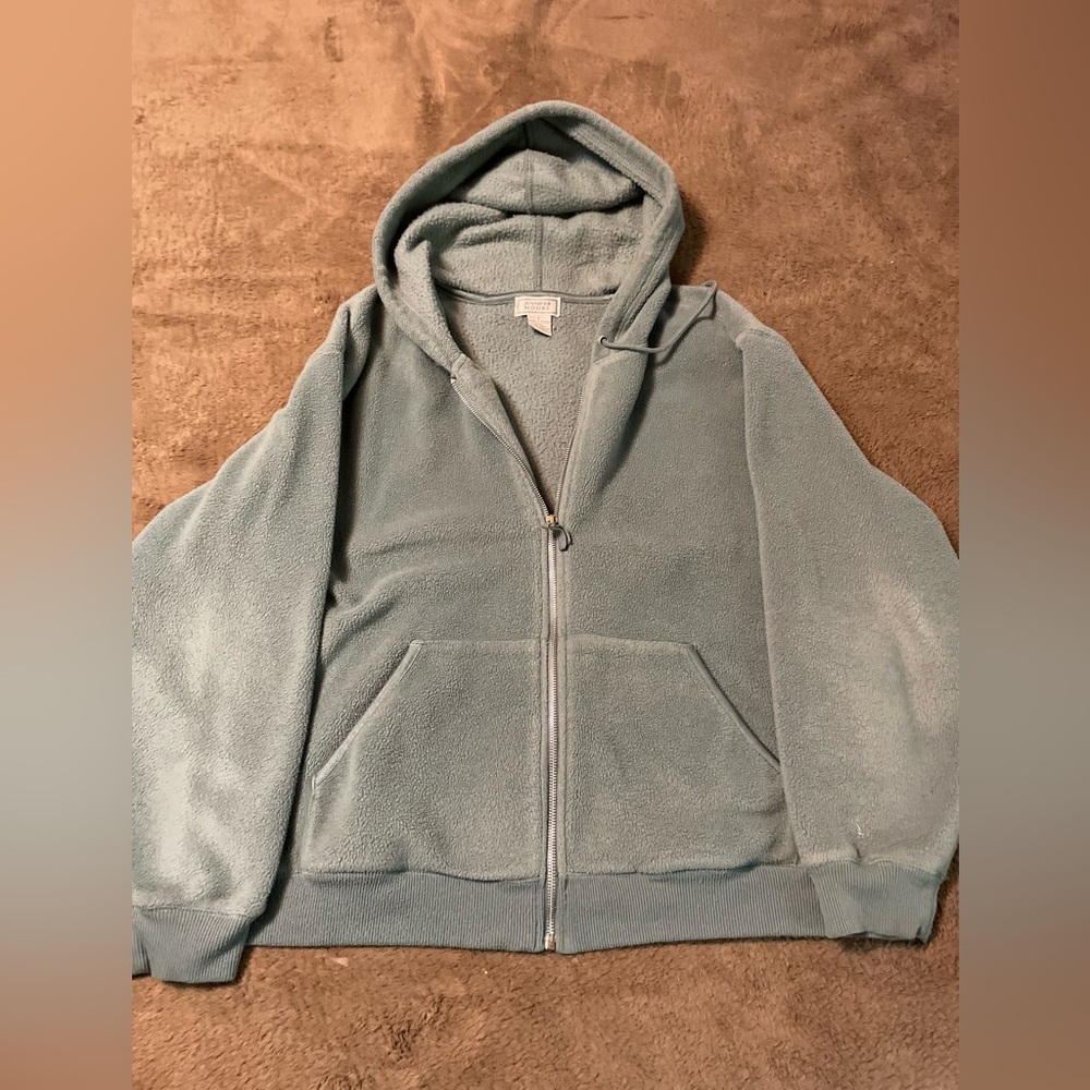 Jennifer Moore Blue/Gray Zip Hoodie, Women’s L
